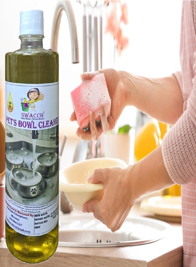 swacch Pets Bowl Cleaner I Pet-Safe Bowl Cleaner Liquid I 500ml Pack of 2 Lemon - Image 2